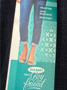 Old Navy Blue Rolled-Cuff Women’s Boyfriend Jeans